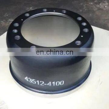 Casting brake drum 43512-4100 used for heavy trucks