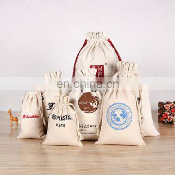 Manufacturers custom draw rope creative small  ornaments cotton pouch cloth bag eco-friendly gift  cotton bags