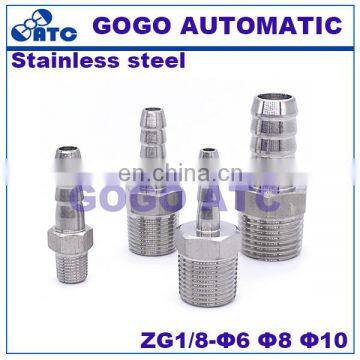 Quick Coupler Pagoda Joints ZG1/8'',O.D 10 mm Hose Tupe Male Thread Stainless Steel 304 Hexagonal Threaded Tube Joints Suppliers photo-2