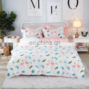 Household bedroom printed design sheets bed set 100% cotton bedding set