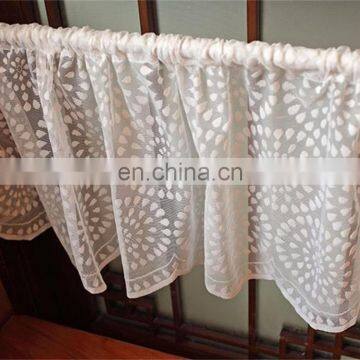 Embroidery Floral Sheer Curtains Door for Small Window Curtain photo-2