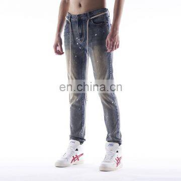 DiZNEW Mens Brand Skinny Stretch Jeans Washed Blue Jeans Men Wholesale photo-2