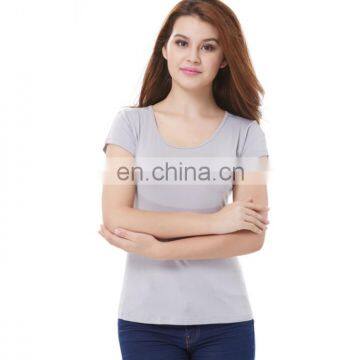 2020 New Arrival Hot Selling Female Blank Modal Stretch Summer Short Sleeve Crew Neck Women t Shirt photo-4