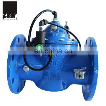 metal solenoid valve casting steel IRON body  2 3 4 5 6 8 10 inch flange irrigation pressure reduce relief AC DC Latching