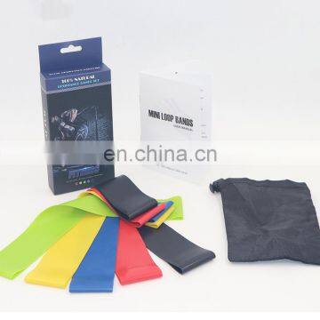 5 Level Fitness Yoga Elastic Resistance Bands Custom Exercise Band Loop photo-5
