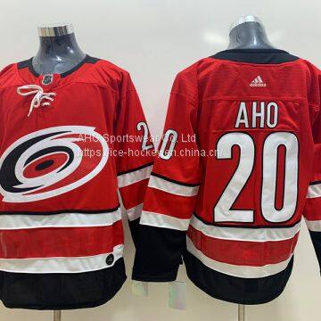 Carolina Hurricanes #20 Aho Red Jersey