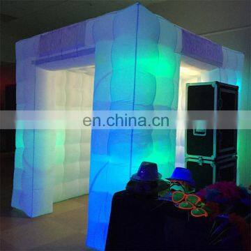 Cheap Large cube house inflatable building tent inflatable LED lighting photo booth for wedding party