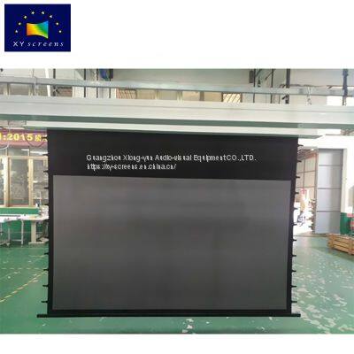 OEM/ODM In-Ceiling Recessed Electric Projector Screen Aluminum Casing Hidden In Ceiling Motorized Automatic Projector Screen photo-4