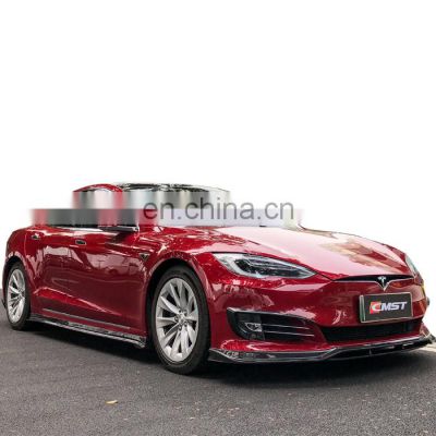 Carbon fiber body kit for Tesla model s front spoiler rear diffuser side skirts and trunk spoiler for Tesla model s facelift