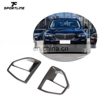 P Style Autoclave Dry Carbon Fiber X5 G05 Front Bumper Air Vents for BMW X5 M Sport 2019-2020