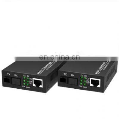 Fiber Optic Equipment Ethernet RJ45 Transceiver HTB-3100A/B NETLINK 10/100M SM Single Fiber SC Optical Media Converter