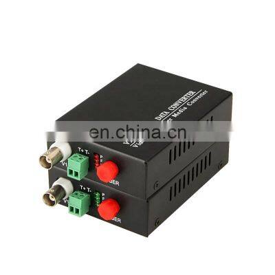 Rj45 To Bnc Video Converter 1 Pair Single Mode 1 Channel  Return Data Video To Ethernet Converter