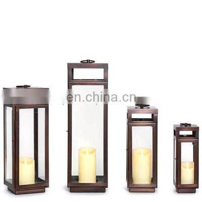 black glass lantern