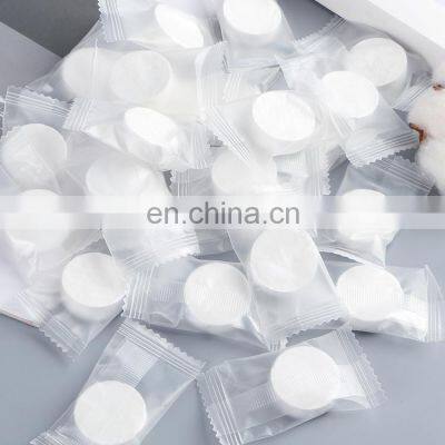 Disposable Toallas Comprimidas Bag Portable Mini Travel Magic Nonwoven Cotton Hand Tablets Face Towel Compressed Coin Tissue