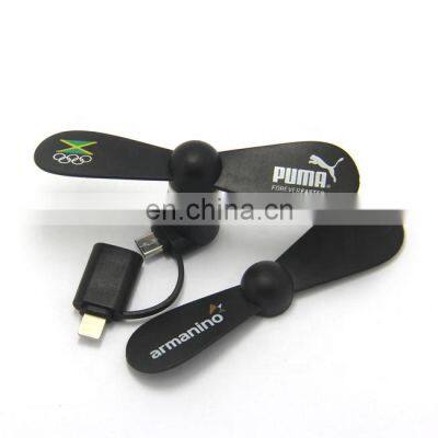 China Factory Phone Cheapest Plug Usb 2 in 1 Mini Fan photo-2