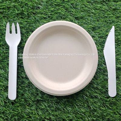 Completely Biodegradable Bamboo Paper Pulp Fiber Disposable Cutlery Fork