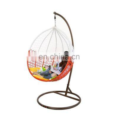 Garden Rattan Swing Chair Outdoor PE Rattan Wicker Patio Swing