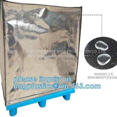 Aluminum Foil Bubble Insulation Material Vapour Barrier Pallet Cover, Thermal Insulated Pallet Blankets, photo-3