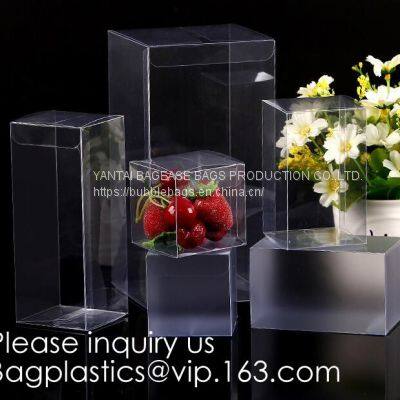 frosted plastic box with hanging hole, Plastic folding box custom PET/PVC/PS folding box