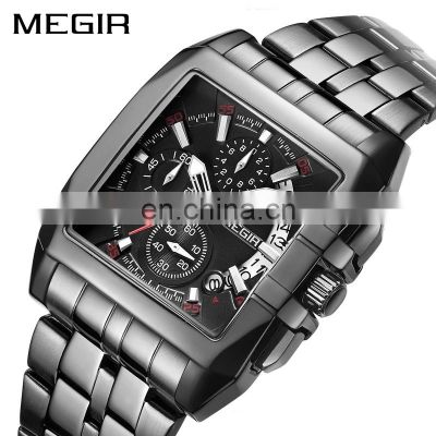 Megir MS2018 Luxury Steel Mens Quartz Watches OEM Design Logo Fashion Dress Custom Watch Man Wrist