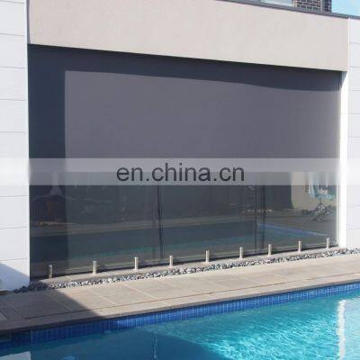 External Auto Electric WiFi Tubular Motor Solar Windproof Sunshade Outdoor Roller blinds