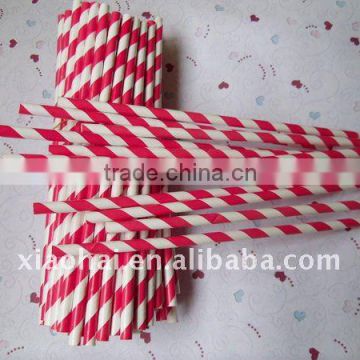 NEW Striped paper drinking straw