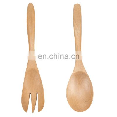 Salad Servers, Salad Tongs, 8.9 inches Acacia Wood Serving Spoons Set Salad Mixing Dinner Fork and Spoon Long Handle Salad Ser