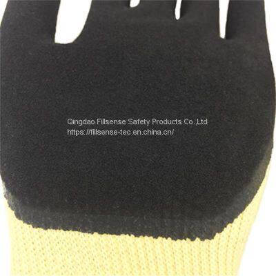 10Gauge 21S Cotton Liner Latex Micro Sandy Palm and Thumb Coated Agricultural Work Gloves photo-3