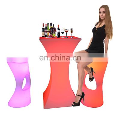 home bar furniture /Magic 16 color change outdoor bar table and chair led stools bar chairs for solon garden party