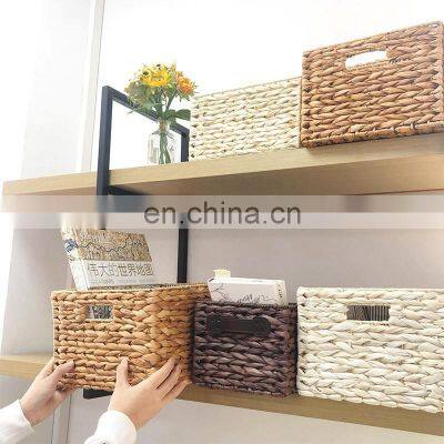 Wholesale Decor Home Organizer Handmade Water Hyacinth Woven Storage Basket Bath and Body Lavender Set Woven Storage Basket photo-4