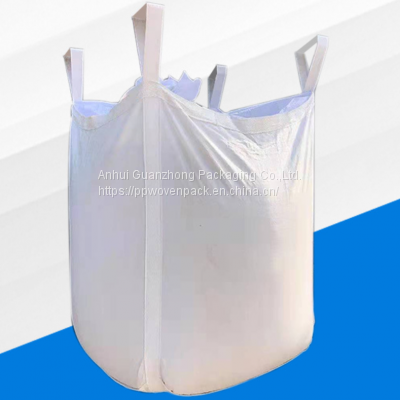 1 2 Ton Big Bag Packing Sack Plastic Container Bag Transparent for Mash or Sand or Wood Top Cross Customized Logo Bulk Flat Loop photo-5