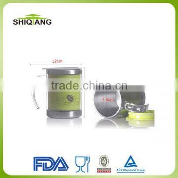 China suppliers 14oz stainless steel inner plastic outer temperature color changing coffee mugs