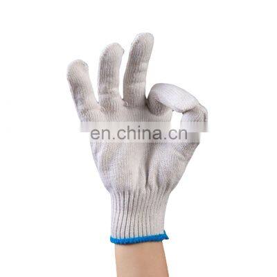 Industrial Men Women Labor Protection Hand Safety Garden White Knitted Cotton Working Gloves