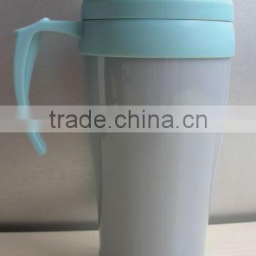 China Manufacter 400ml Hot Sale BPA Free Plastic Cup With Lid And Handle chiavetta