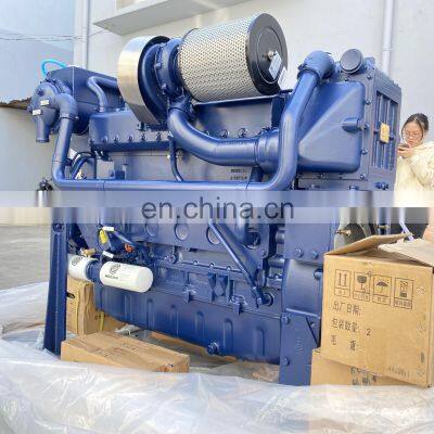 Marca nueva, motor diesel marino turboalimentado con refrigeración líquida Weichai WD12 WD12C 2100rpm 375hp WD12C375-21 photo-4
