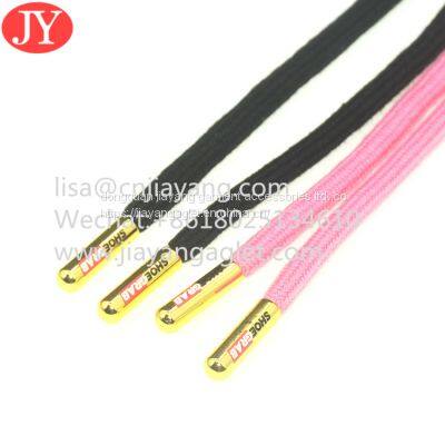 hardware factory custom metal aglet tipping copper shoelace head metal tail clip for hoodie/overcoat