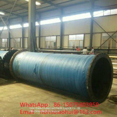 Large diameter flange water pipe vulcanized flange type steel wire skeleton rubber hose