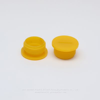 TPU threaded plug injection molding yellow plastic parts injection mold plastic manufacturer