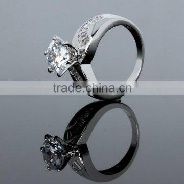 Best Buy One Stone Deluxe Marriage Gift Luxury CZ Jewelry Proposal Engagement Ring photo-3