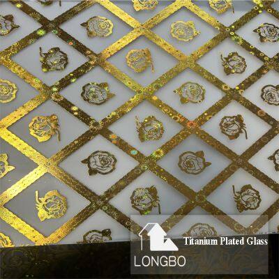 4mm 5mm 6mm Acid Etched Titanium Art Patterned Glass For Decoration Glass photo-3