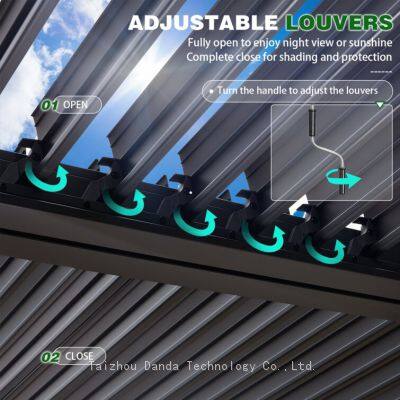 3*6m Waterproof and Easy Assemble Outdoor Pergola photo-3