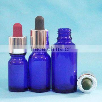 30ml Surface Printed Glass Bottle, Spraying Blue Glass Bottle, Essential Oil Blue Glass Dropper Bottle photo-2