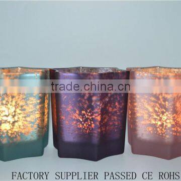 Online Sea Green & Gold Nautical Mercury Glass Fluted Tea Light Candle Holders Home Deco photo-2