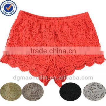 hot sale multicolor cotton crocheted lace shorts