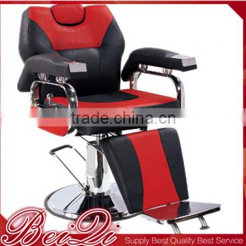 Hotsale model high quality red and black salon chairs barber chair used beauty salon furniture synthetic leather barber chair