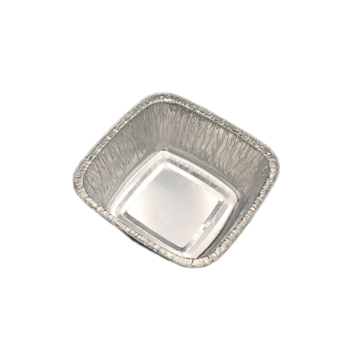 250ml Square Aluminum Foil Container Disposable Food Grade Foil Tray for Baking Roasting Takeaway photo-4