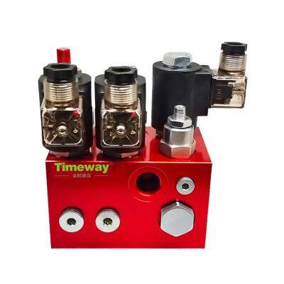 ET04 Hydraulic Valve Group Two-Speed Control Manifold Block ET04-03SV Hydraulic Lift Valve Group 300bar 20 Gpm for Elevator