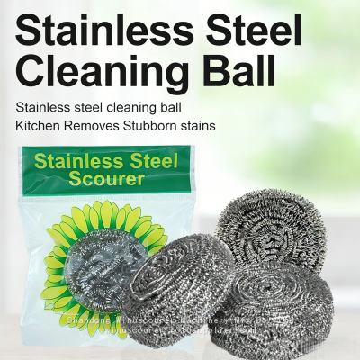 Stainless Steel Dry Sponge Cleaning Ball 20g 30g 40g Cleaning Ball for Kitchen Cleaning Stainless Sponge Scourer