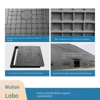 Lubao Composite Resin Square Manhole Cover Manufacturer for Municipal Sewage Pipes 400*600, Suitable for Power Projects and Chemical Plants photo-3