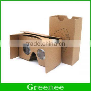 Google Cardboard Kit V2 Big Lens 3D Virtual Reality Cardboard Glasses Compatible with 3-6inch Screen for Smartphon